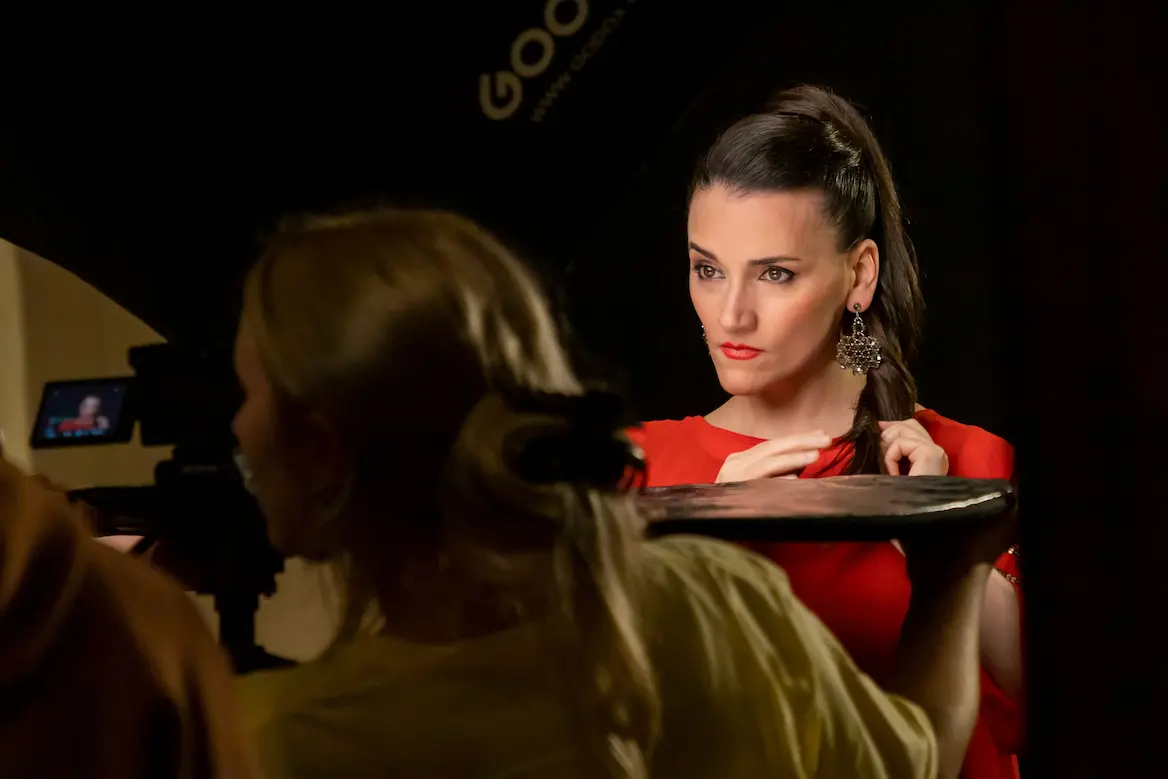 Actor profesional en set