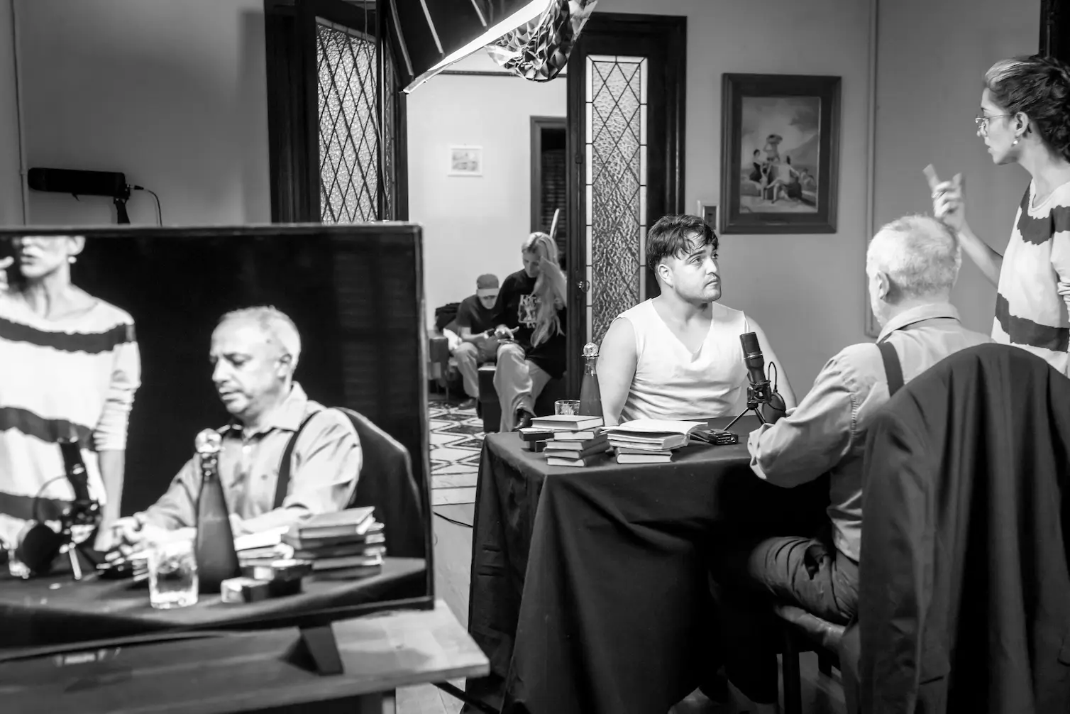 Actor profesional en set